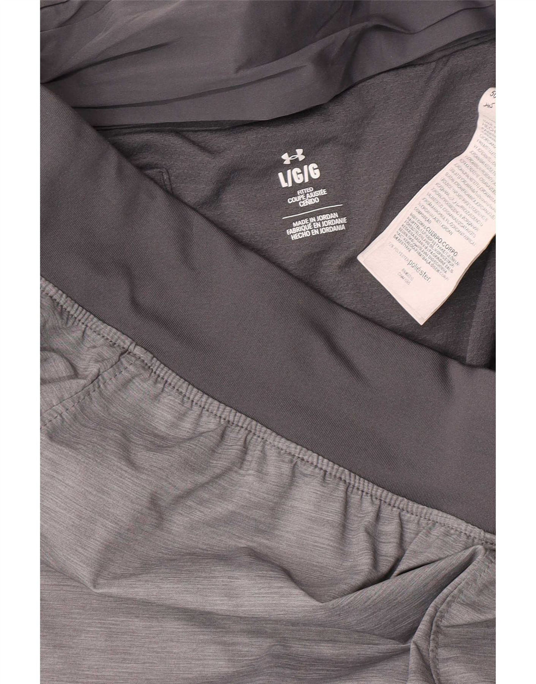 Under Armour Pantalones cortos deportivos para hombre Poliéster color block gris grande