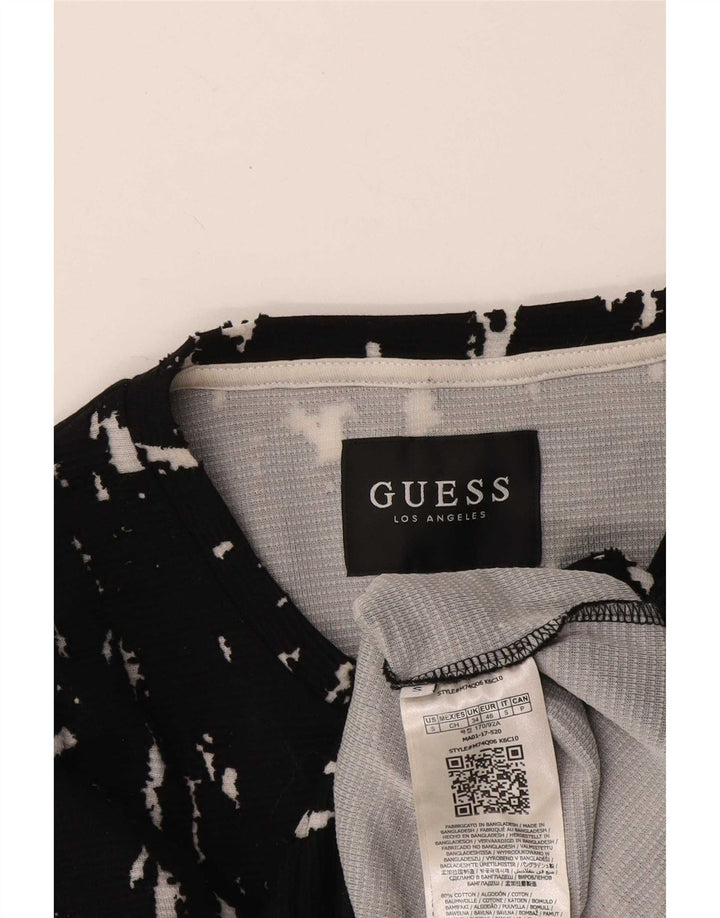 Guess Hombre Sudadera Con Estampado Abstracto Jersey Small Negro Algodón