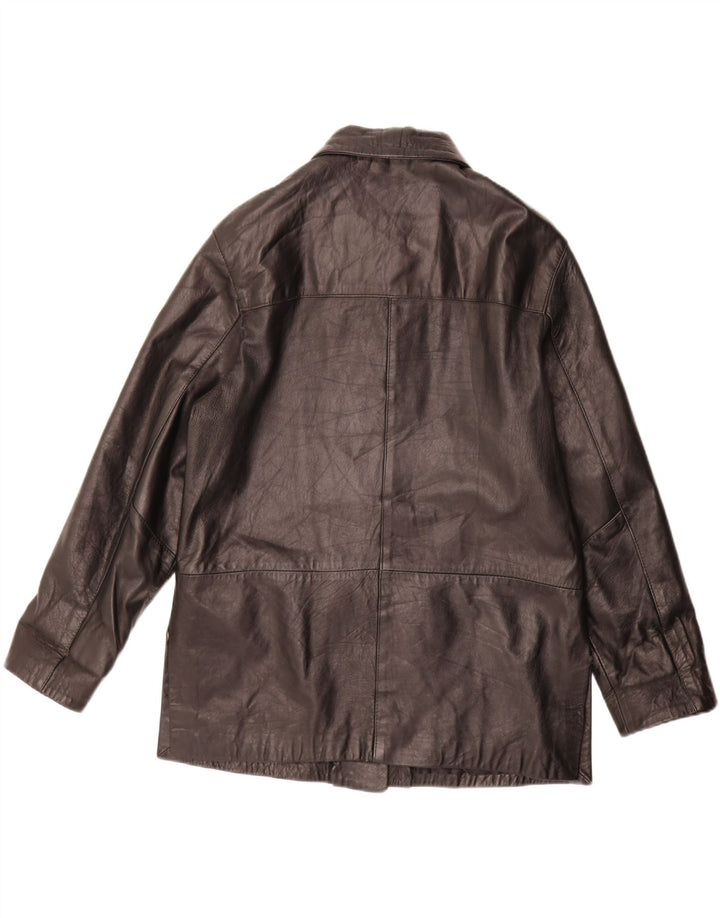 Max Grippo Chaqueta de cuero para mujer EU 44 XL Cuero negro
