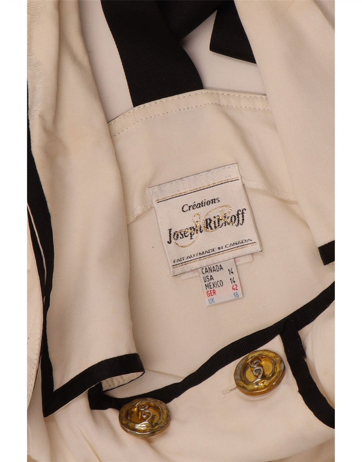Joseph Ribkoff Chaleco para mujer UK 46 Viscosa blanca grande