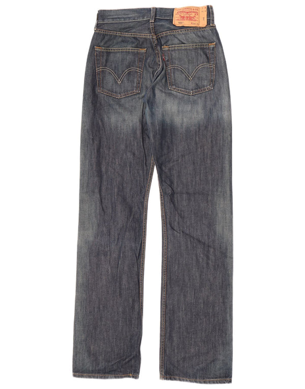 Levi's Mujer 501 Vaqueros Rectos De Tiro Alto W28 L34 Algodón Azul