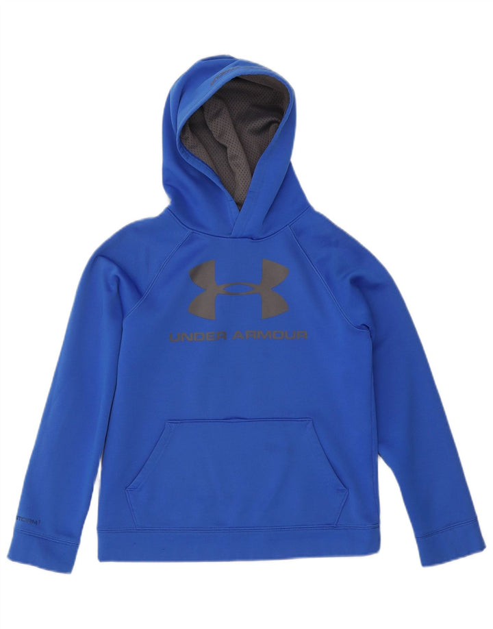 Under Armour Sudadera con capucha gráfica para niños 9-10 años Azul medio