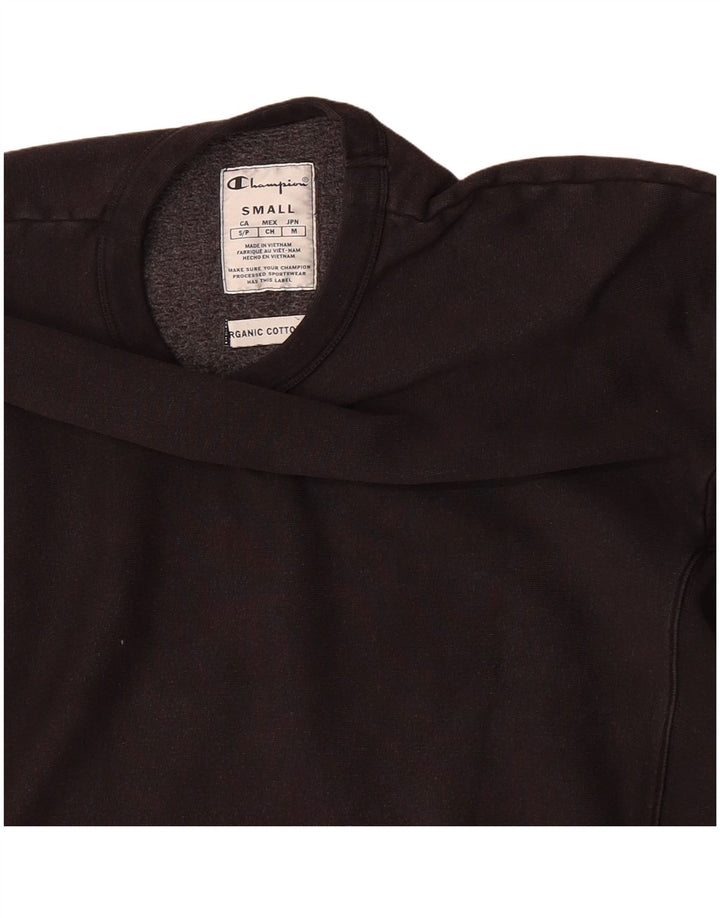CHAMPION Mens Loose Fit Sweatshirt Jumper Small Black Cotton
