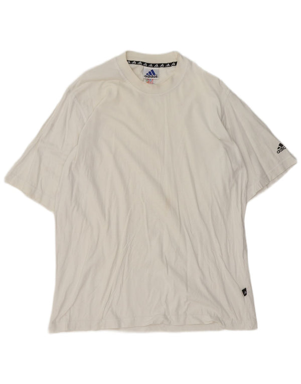 Adidas Camiseta Hombre Top UK 40/42 Medium Blanco Algodón