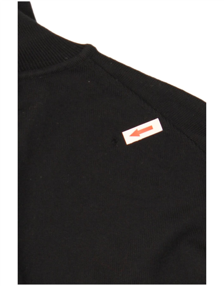 Hugo Boss Jersey con cuello vuelto para hombre, talla 2XL, lana negra