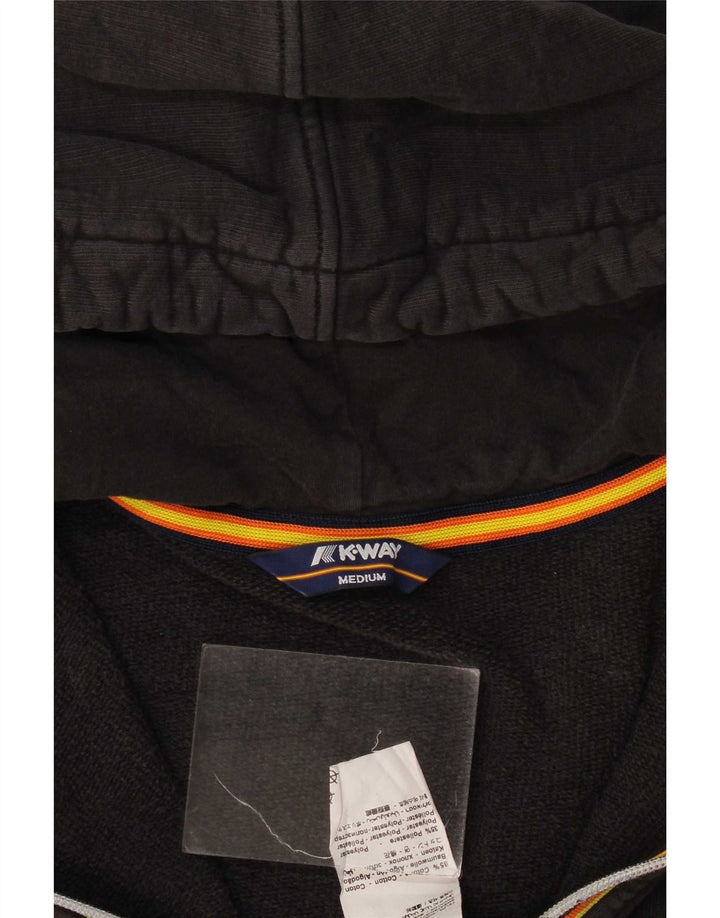 K-Way Suéter con capucha y cremallera para hombre Algodón negro mediano