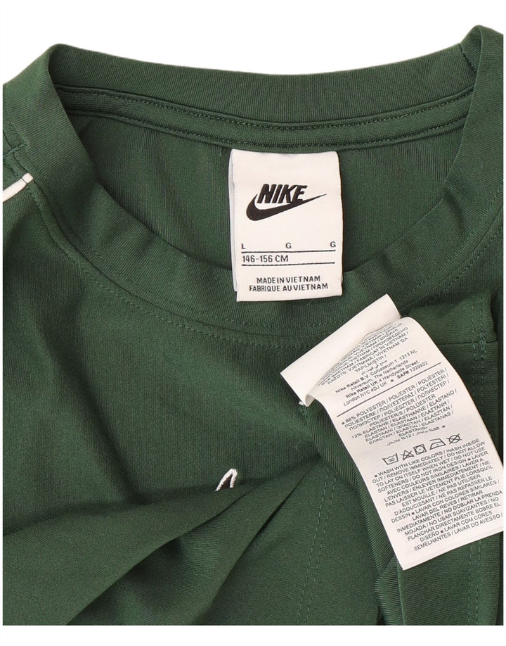 Nike Crop Top Manga Larga Niñas 12-13 Años Grande Verde Poliéster