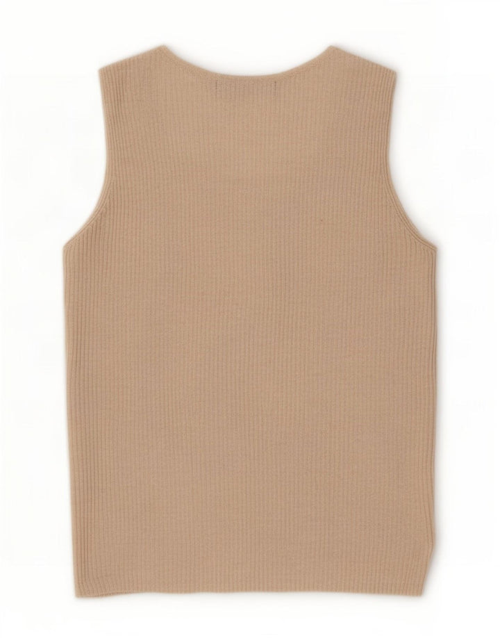 Marks & Spencer - Camiseta sin mangas para mujer, talla 40, talla grande, viscosa beige