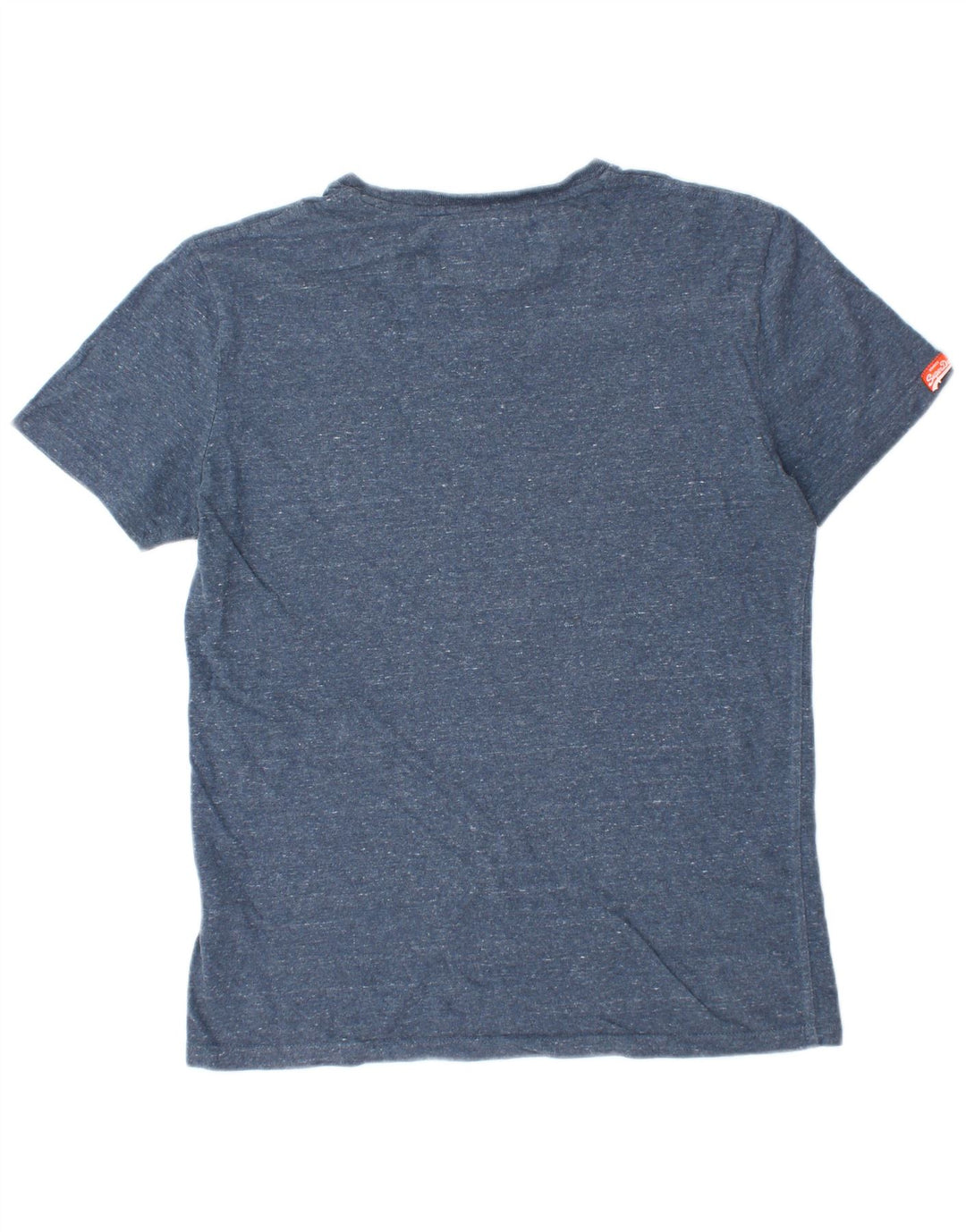 SUPERDRY Hombre Camiseta Top Medium Azul Marino Algodón Moteado