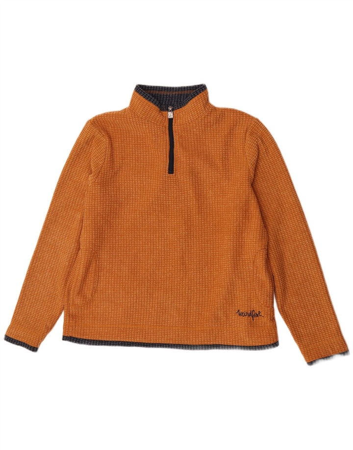 Weird Fish Jersey de forro polar con cuello y cremallera para mujer UK 46 Grande Naranja Poliéster