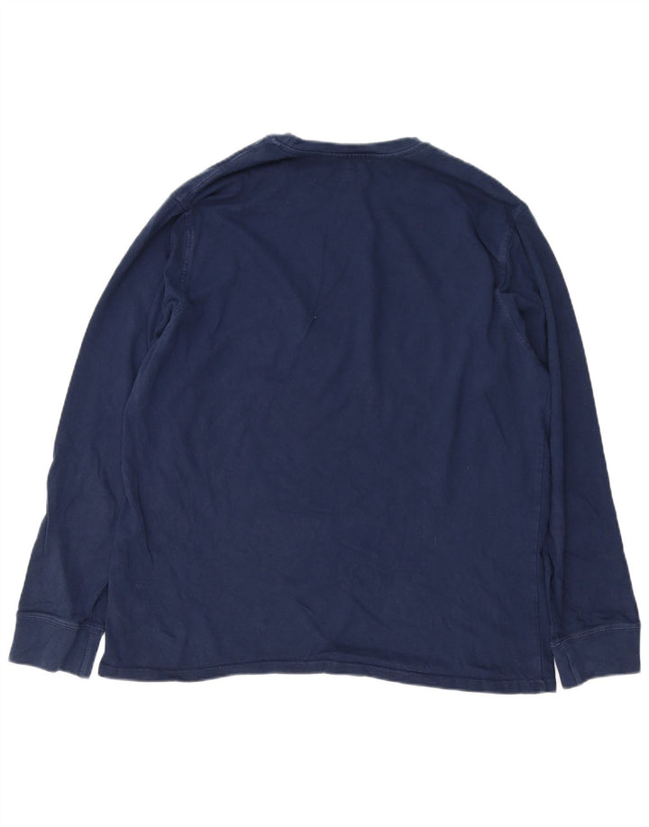 Champion Hombre Top Manga Larga XL Azul Marino Algodón