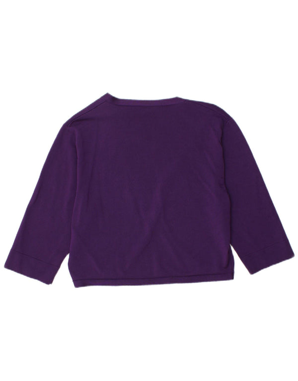 PHASE EIGHT Suéter tipo cárdigan Bolero para mujer UK 46 Viscosa morada grande