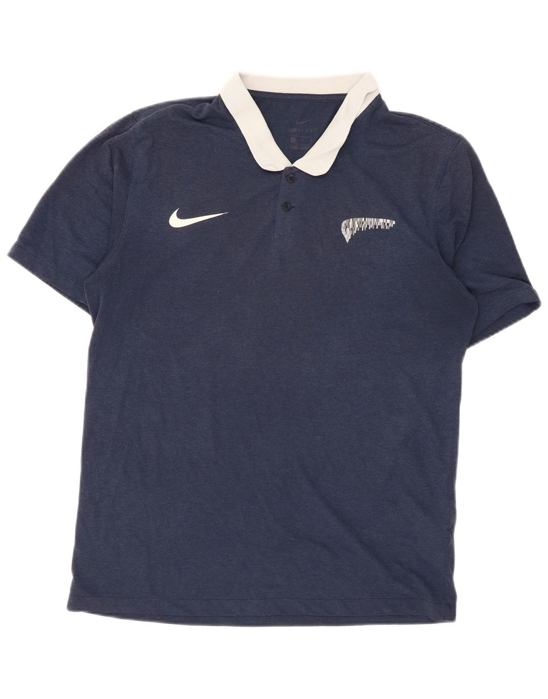Nike Polo de rugby Dri Fit para hombre Poliéster azul marino mediano