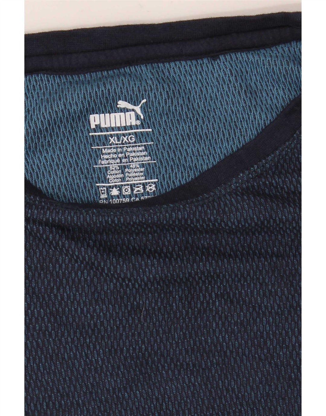 Puma Hombre Camiseta Manga Larga XL Azul Marino Algodón