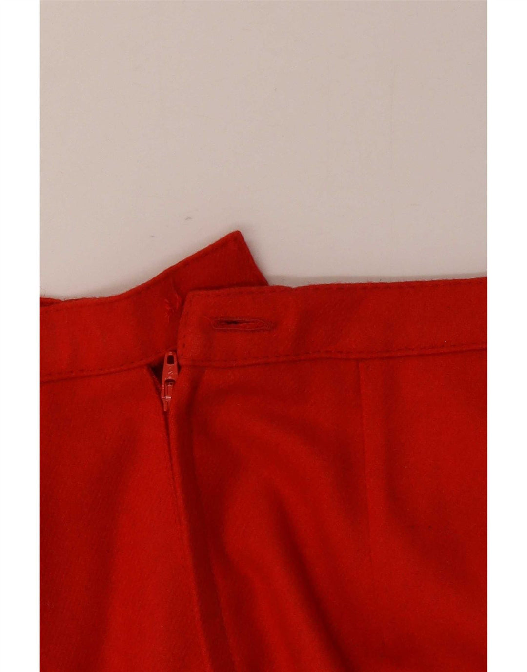 Vintage mujer A-Line falda IT 42 Medio W26 Lana Roja