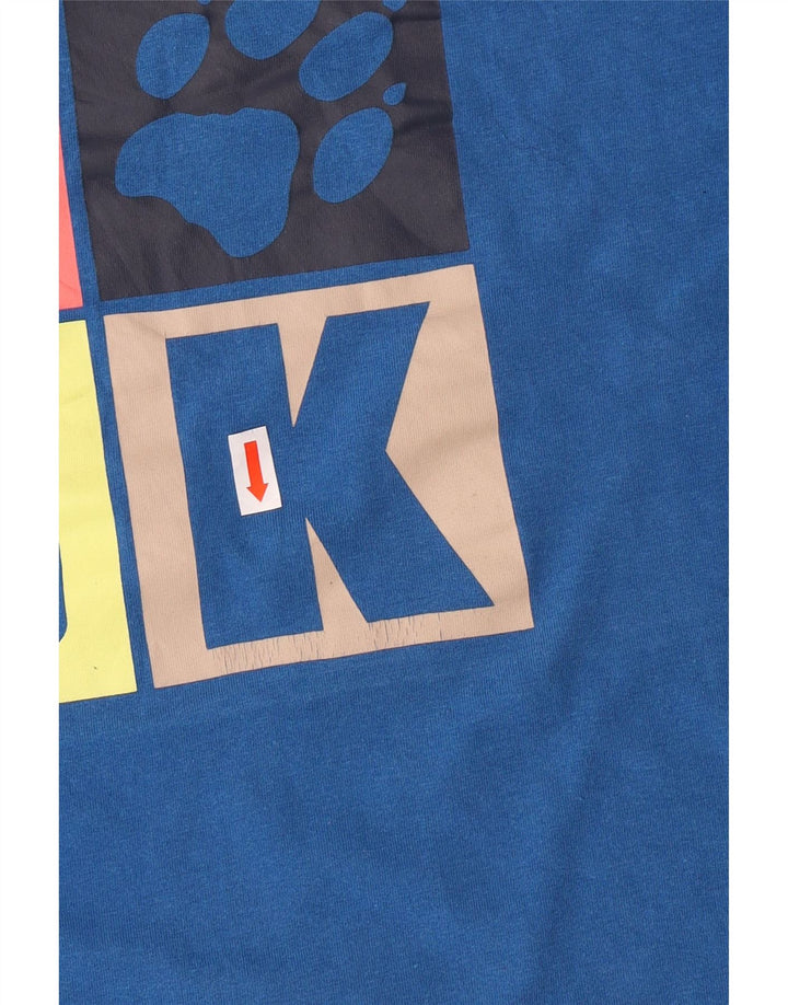 Jack Wolfskin Camiseta gráfica para mujer Top UK 22/24 2XL Algodón azul
