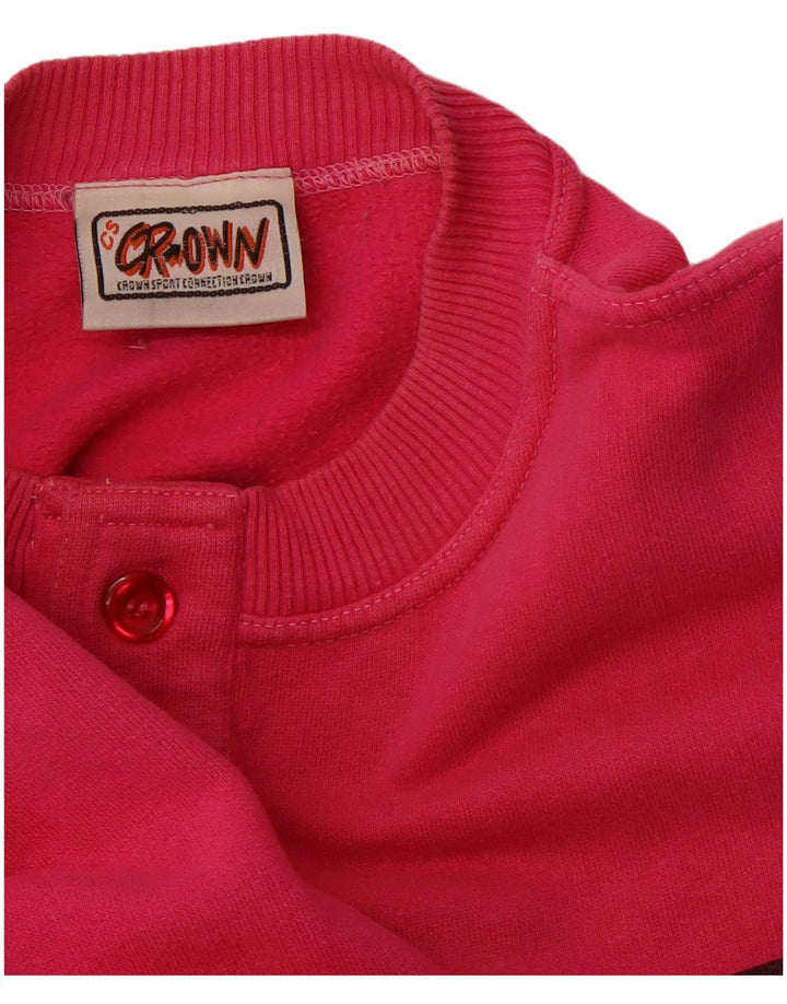 CROWN Sudadera Jumper para Hombre Algodón Rosa Medio