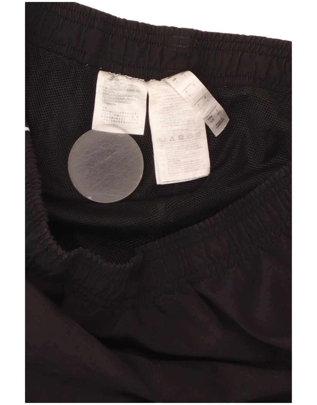 Pantalones de chándal ADIDAS para hombre, talla grande, poliéster negro