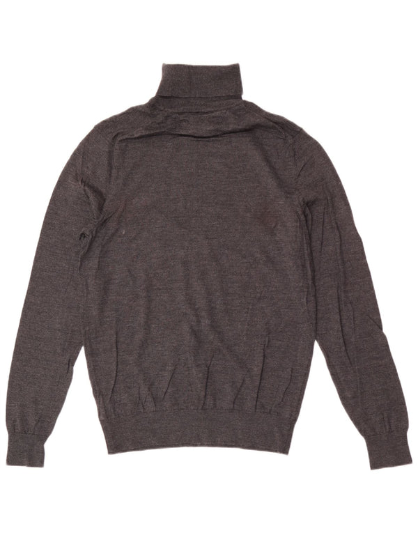 Tommy Hilfiger Jersey con cuello vuelto para hombre de lana gris grande