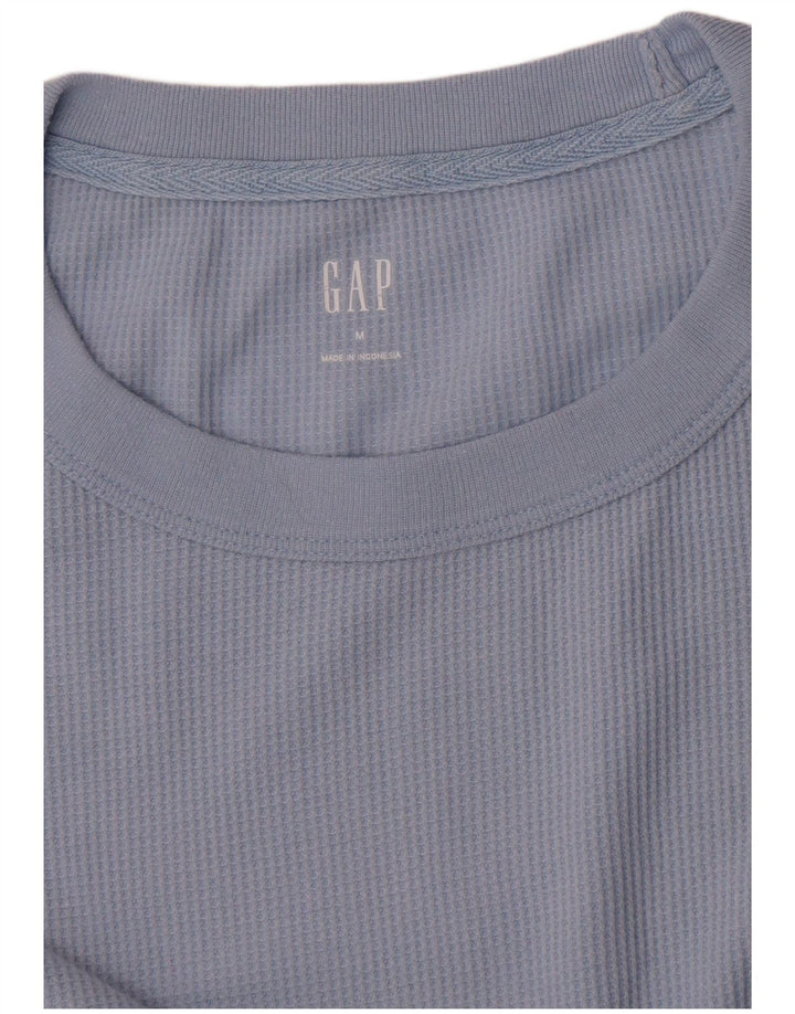 Gap Mujer Top Manga Larga UK 42 Azul Medio