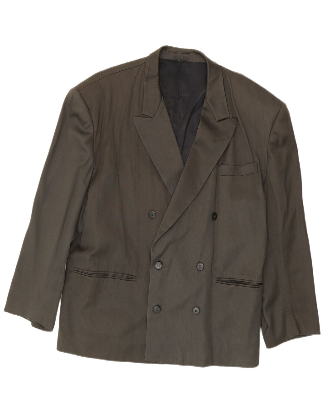 Ciao Chaqueta tipo blazer con doble botonadura para hombre IT 50 Large Grey Wool