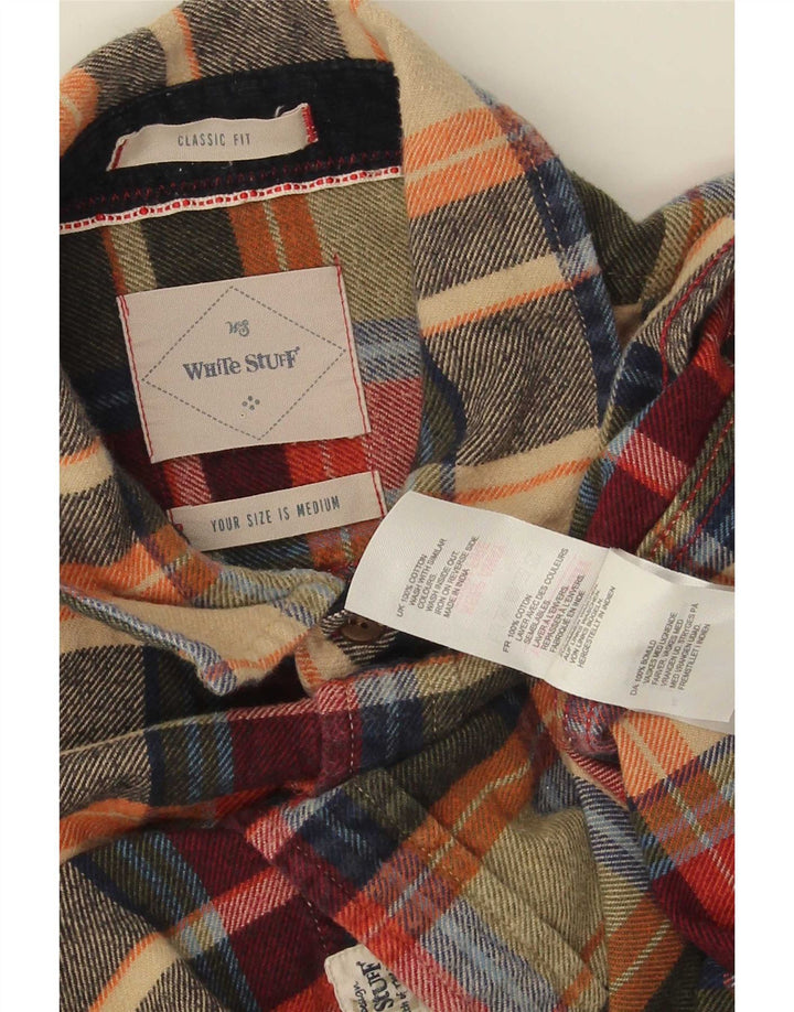 Camisa de franela de corte clásico para hombre de White Stuff con cuadros multicolor medianos