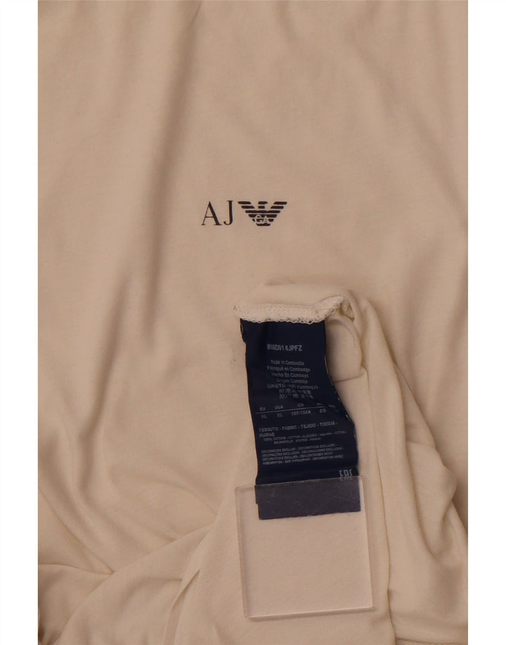 ARMANI JEANS Camiseta Hombre Top XL Blanco Algodón