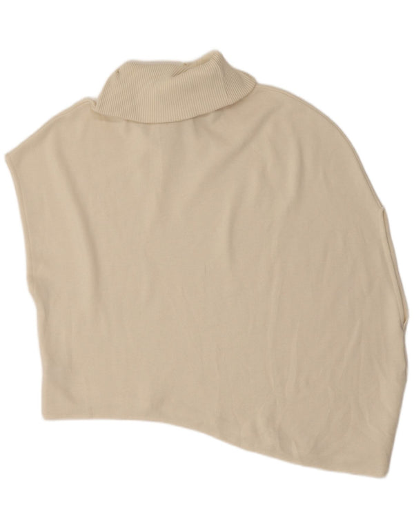 Zara Mujer Camiseta Sin Mangas Asimétrica De Gran Tamaño UK 46 Large Off White