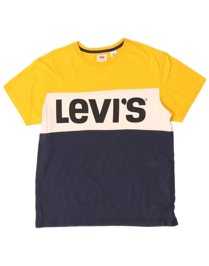 Levi's Camiseta gráfica para hombre Top mediano de algodón con bloques de color multicolor