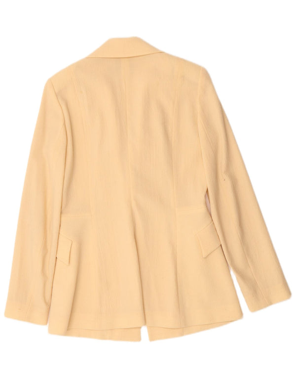 Kenzo Chaqueta Blazer De 2 Botones Para Mujer EU 40 Lana Beige Mediana