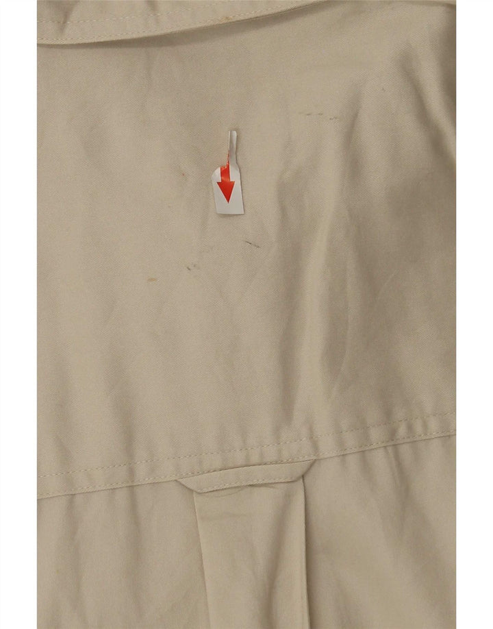 Chaps Camisa de fácil cuidado para hombre, tamaño grande, algodón beige