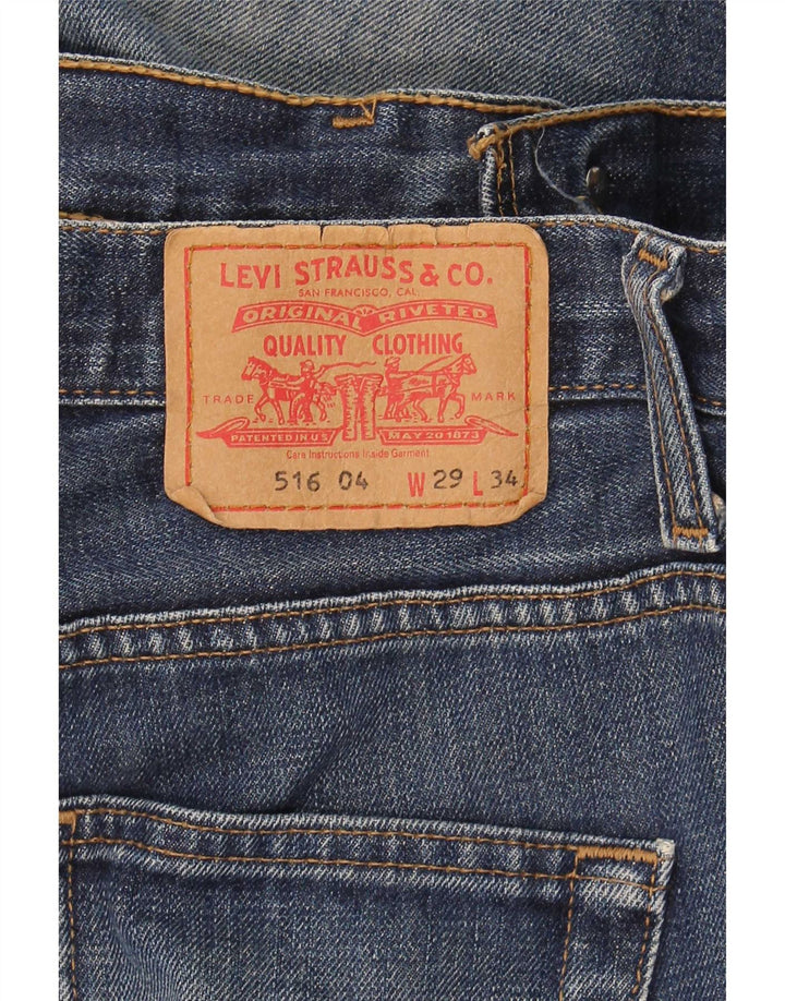 Vaqueros Levi's Mujer 516 Acampanados W29 L34 Azul Marino