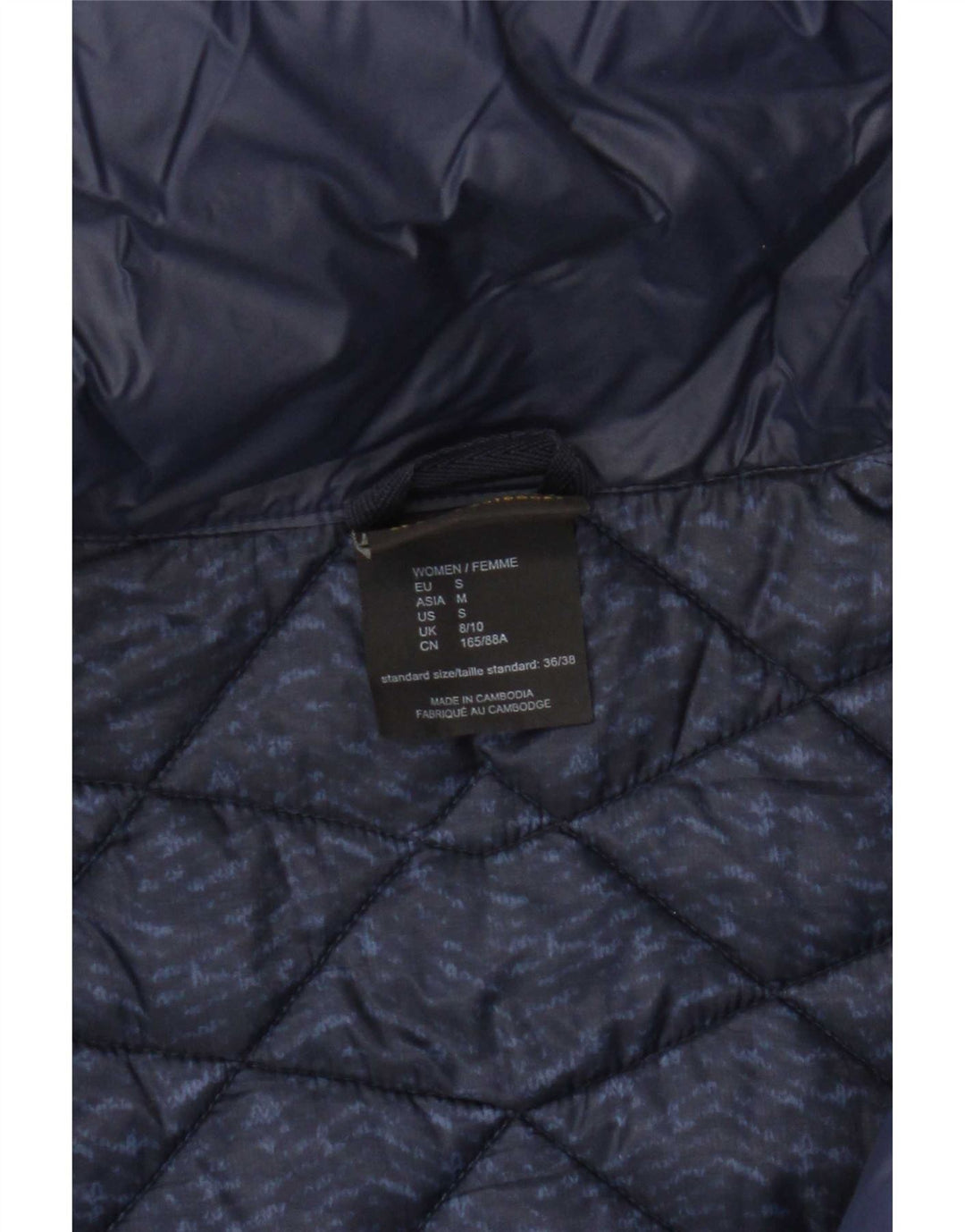 Jack Wolfskin Chaqueta acolchada para mujer UK 8/10 Small Azul marino Nylon