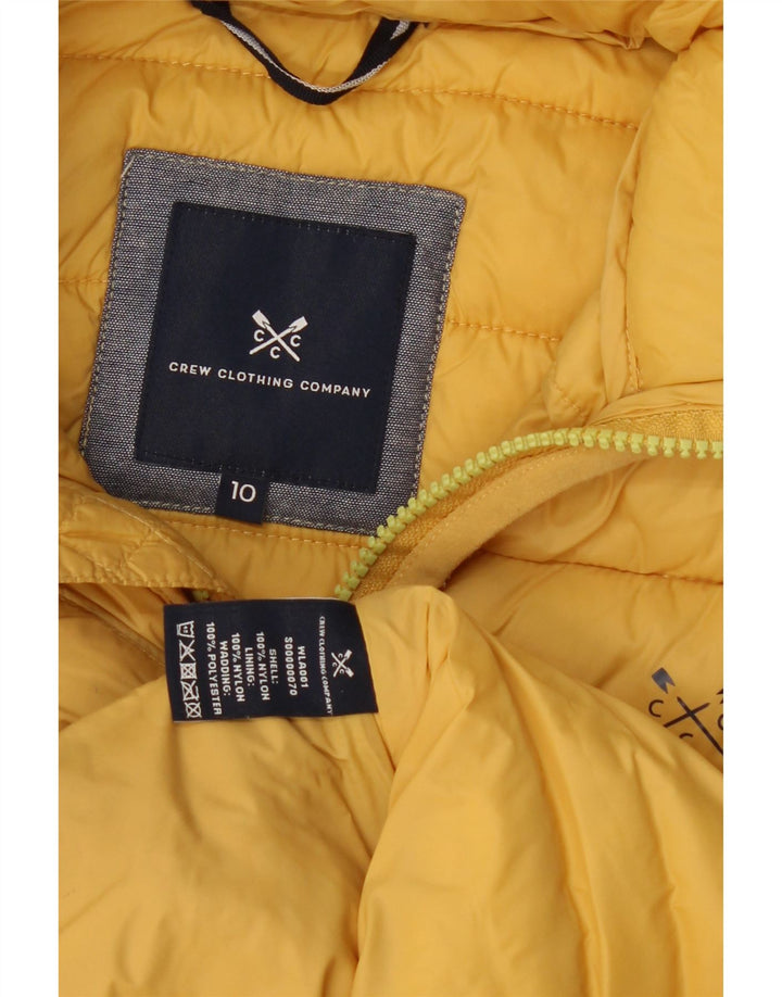 CREW CLOTHING Chaleco acolchado para mujer UK 10 Small Yellow Nylon
