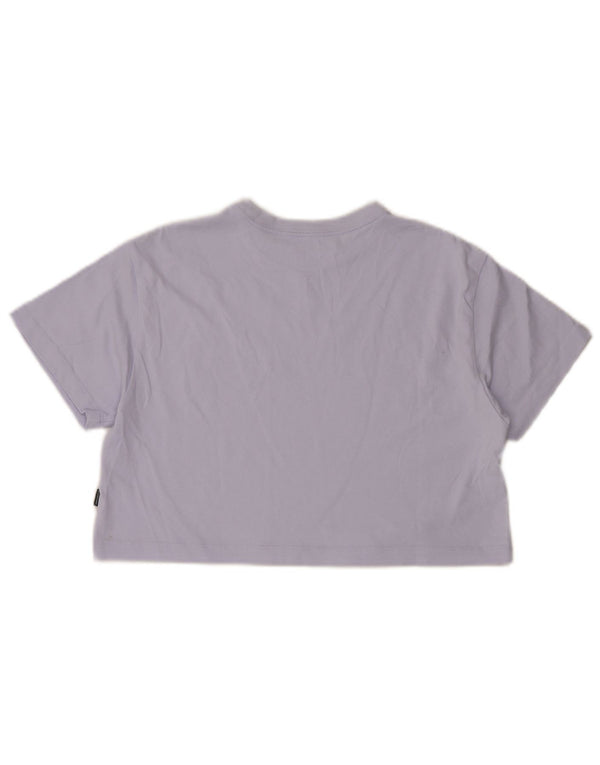 Converse Mujer Crop Oversize Graphic Camiseta Top UK 6 XS Púrpura