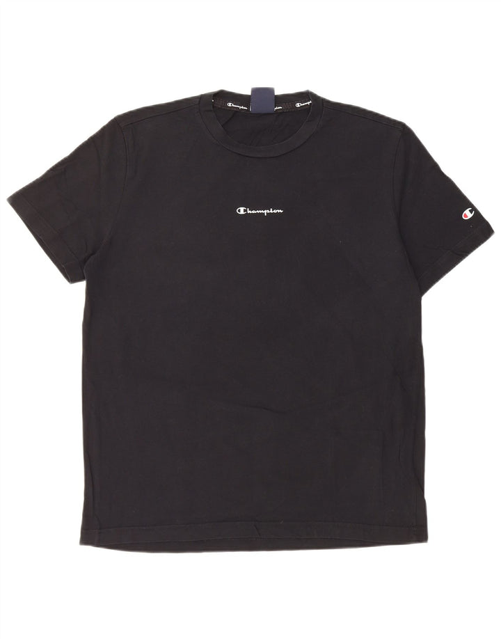 Champion Camiseta gráfica para hombre Top Medium Black Cotton