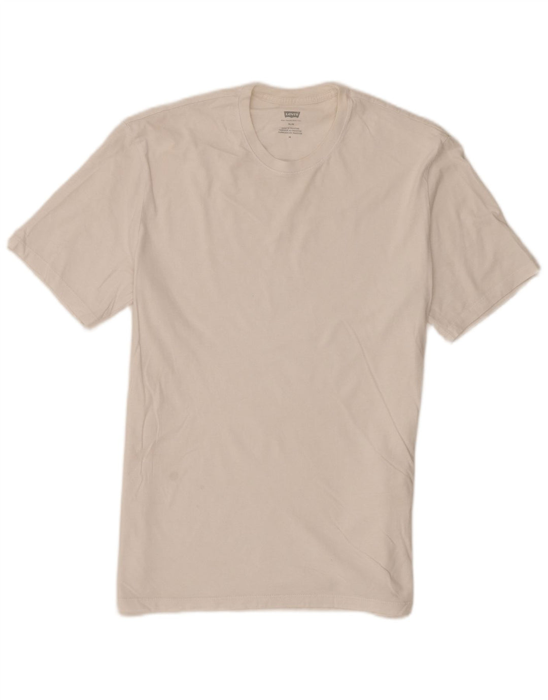 Levi's Hombre Camiseta Slim Top Medium Blanco Algodón