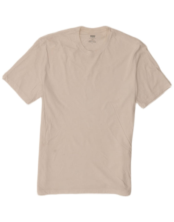 Levi's Hombre Camiseta Slim Top Medium Blanco Algodón