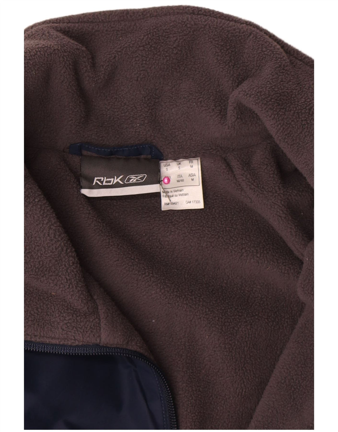 Reebok Chaqueta cortavientos para hombre UK 36 Small Azul marino Poliamida