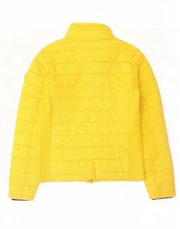 Superdry Chaqueta Acolchada Mujer UK 42 Poliéster Amarillo Mediano