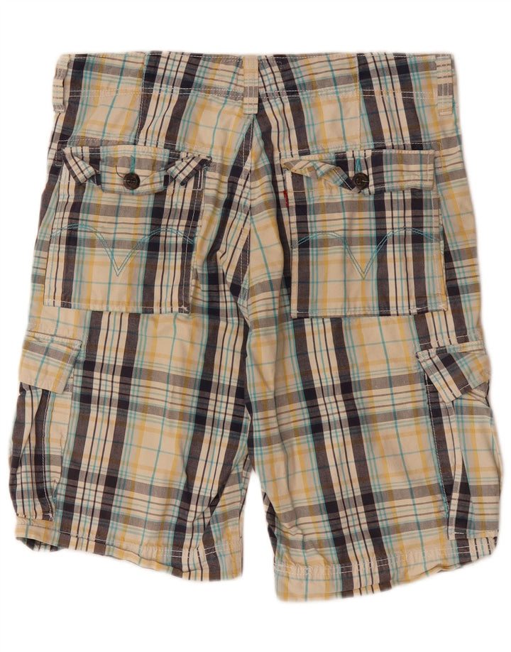 LEVI'S Shorts cargo para hombre W34 Algodón a cuadros multicolor grande