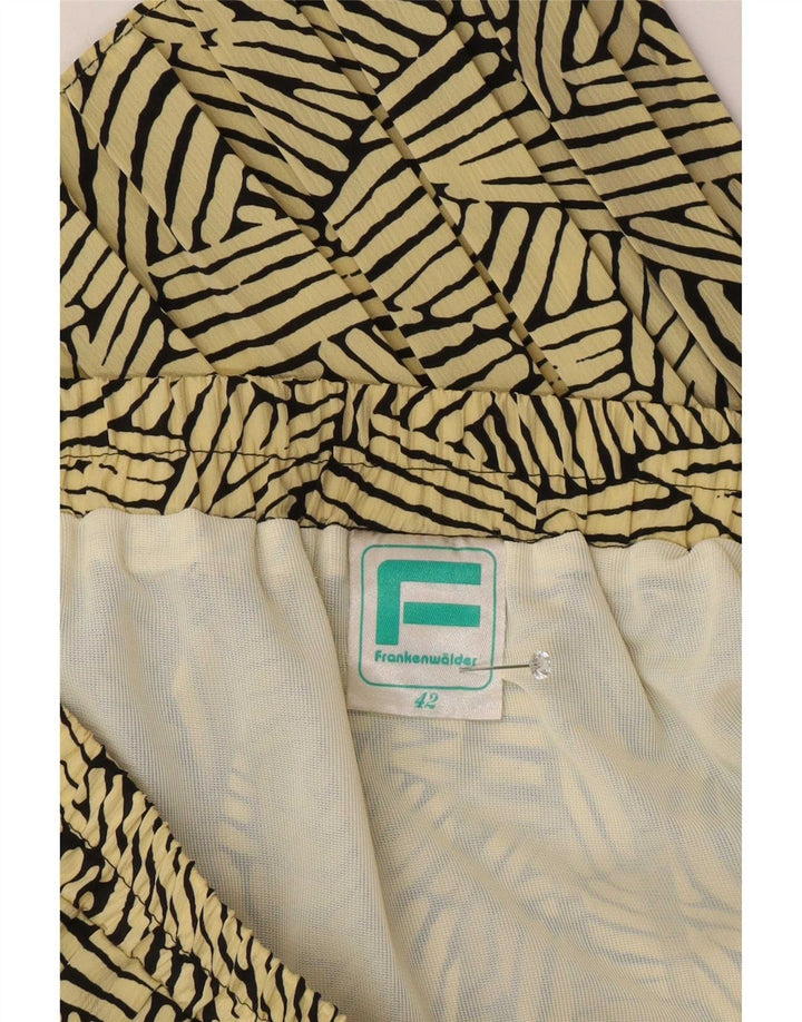Frankenwalder Falda Plisada Para Mujer IT 42 Mediana W30 Amarillo Geométrico