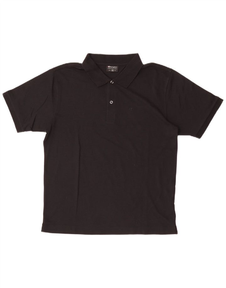 Champion Polo Hombre Pequeño Algodón Negro