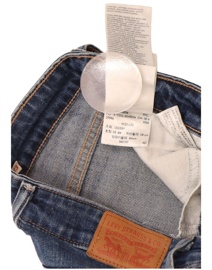 Levi's Jeans rectos 714 para mujer Talla 23 W23 L28 Algodón azul