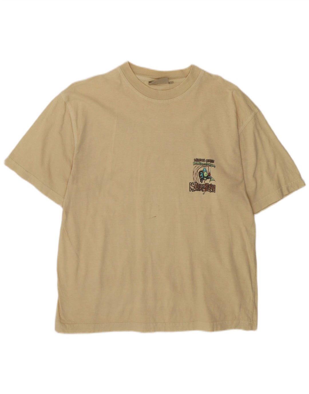 Weird Fish Camiseta gráfica para hombre Top Algodón beige medio