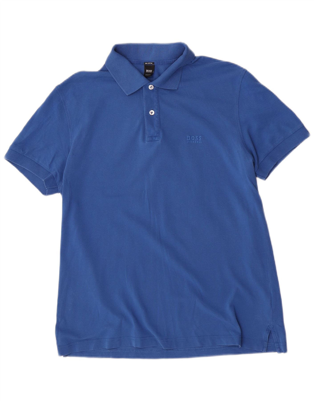 Hugo Boss Hombre Polo Regular Fit Algodón Azul Grande