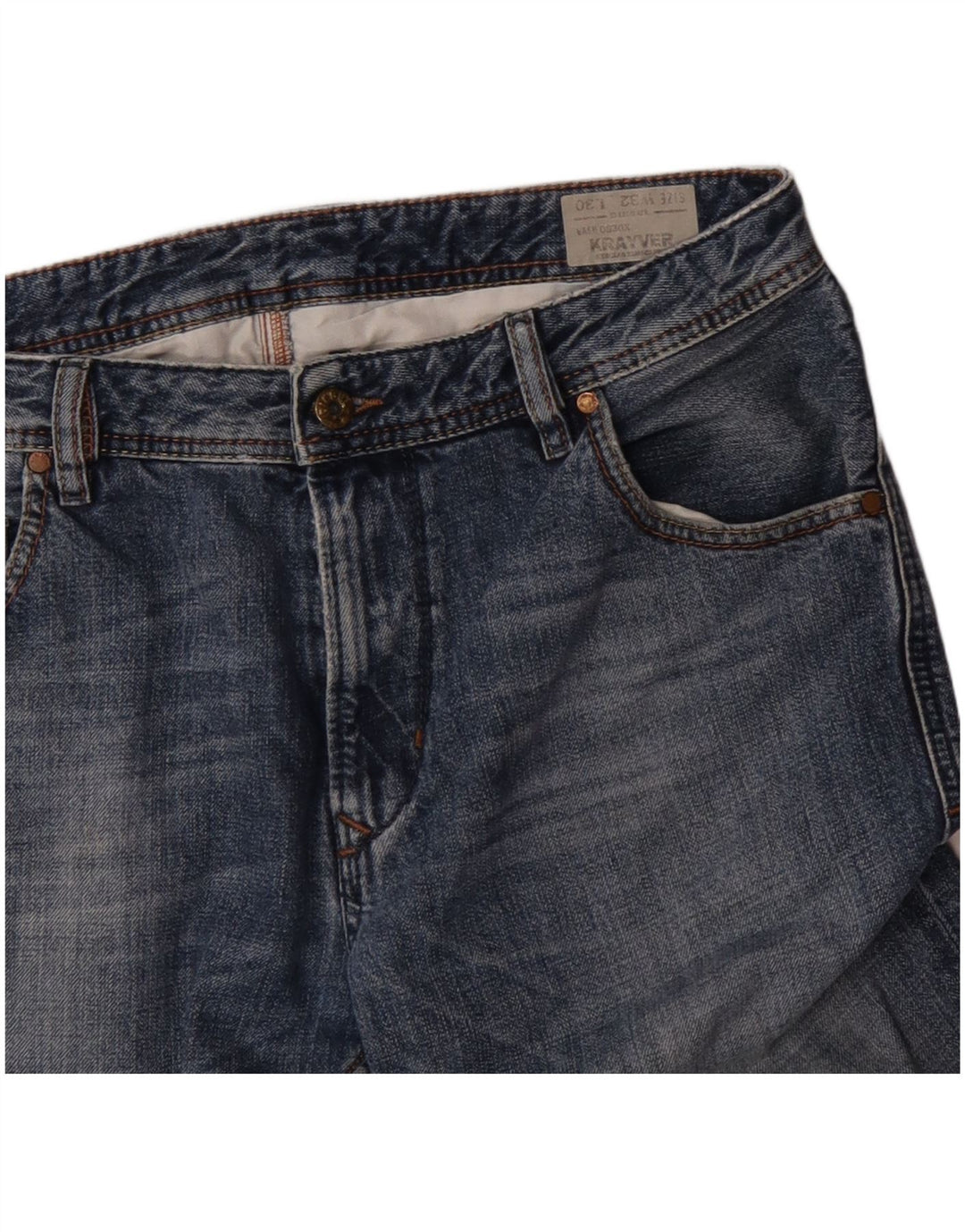Diesel Hombre Krayver Regular Slim Jeans W32 L30 Algodón Azul