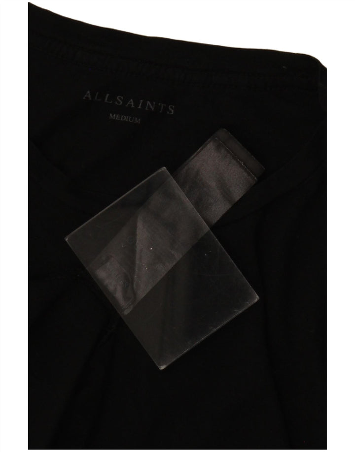 ALL SAINTS Camiseta para hombre Top Medium Black Cotton