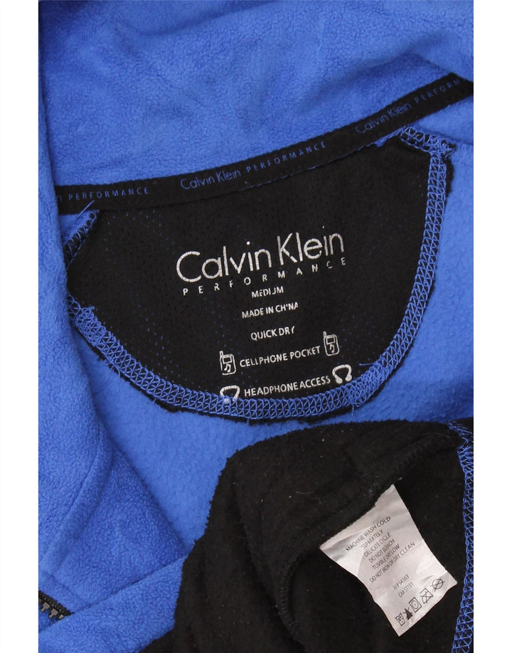 Calvin Klein Chaqueta de forro polar gráfica para mujer Reino Unido 44 Azul medio Colorblock