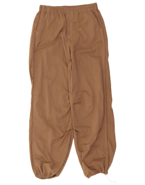 Zara Mujer Pantalones De Chándal De Corte Holgado Joggers UK 4 XS Beige